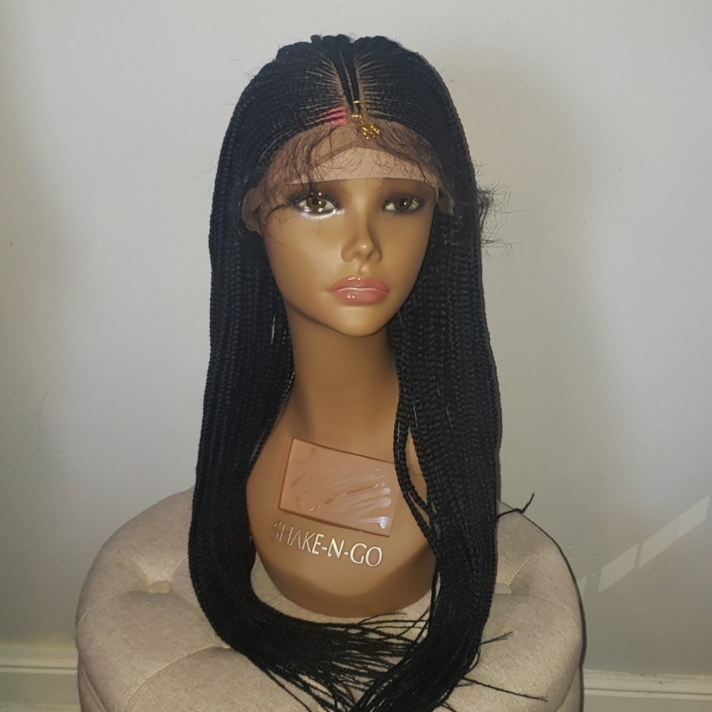 Braided lace front wig